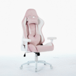 כסא גיימינג איכותי דגם Falcon – צבע ורוד לבן