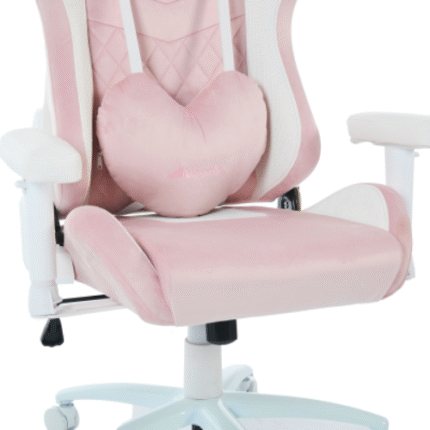 כסא גיימינג איכותי דגם Falcon – צבע ורוד לבן