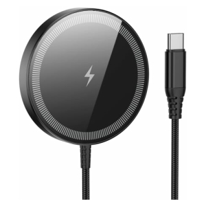 מטען אלחוטי מגנטי HOCO CQ17 15W טעינה מהירה עם תצוגה דיגיטלית