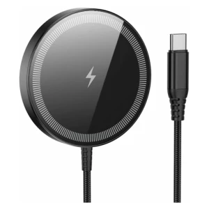 מטען אלחוטי מגנטי HOCO CQ17 15W טעינה מהירה עם תצוגה דיגיטלית