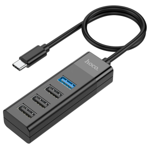מפצל Type-c to USB3+USB2 X3 USB 4 in 1 תמיכה OTG דגם Hoco HB25