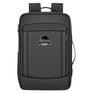 תיק גב מקצועי למחשב נייד עם ידית נשיאה צידית ועילית חיבור USB גב מרופד ותא למחשב נייד Horizon Pro