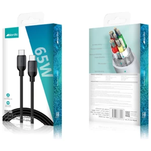 כבל טעינה והעברת נתונים מחוזק USB-C ל-TYPE-C באורך 1.2 מטר בהספק מירבי 65W מבית Nordic