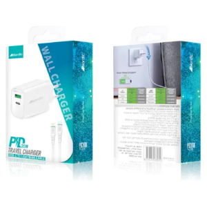 מטען קיר 20W Nordic עם כבל סי ללייטנינג (PD)