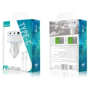 מטען רכב 43W כבל c to c מהיר מאוד